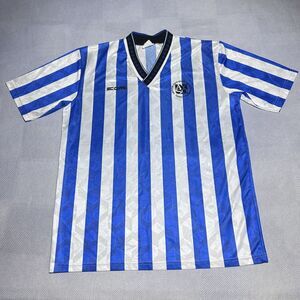 Vintage Score American Youth AYSO Blue Striped Soccer Jersey Men's Size Large‎